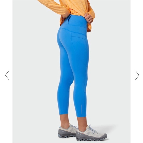 Stio Women's Glide High Rise Tech Tight speedy stream Blue Sz Lg - Picture 1 of 7